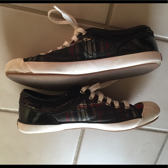 COACH Zorra Multi-Plaid Sneakers Sparkle size 8.5 - Picture 8 of 8
